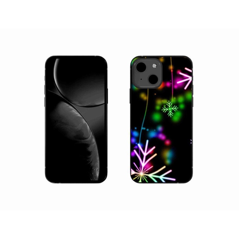 Gél borítás mmCase iPhone 13 mini 5.4 készülékhez - színes hópelyhek