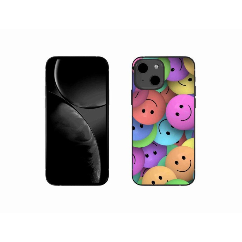 Zselés borítás mmCase iPhone 13 mini 5.4 készülékhez - színes smiley-k