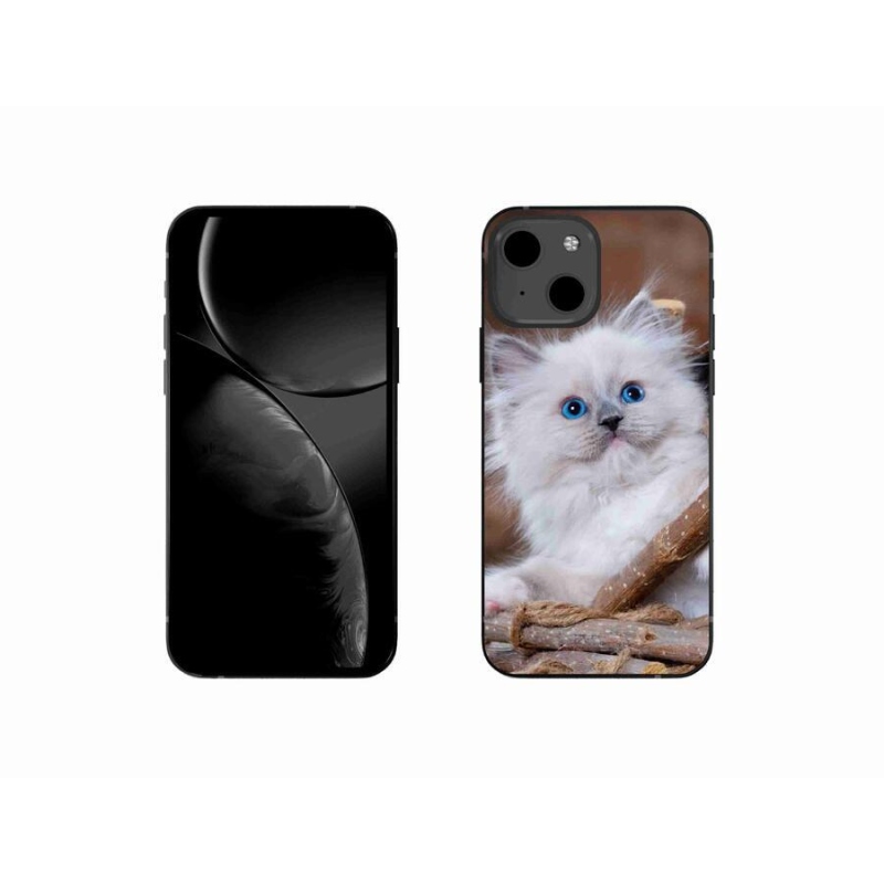 Gél borítás mmCase iPhone 13 mini 5.4 készülékhez - fehér cica