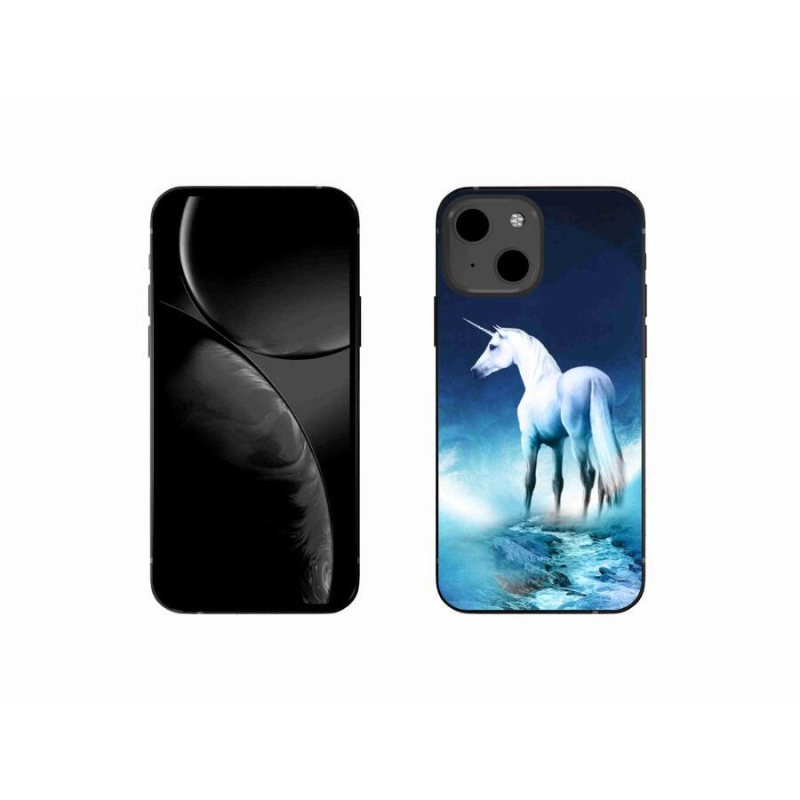 Zselés borítás mmCase iPhone 13 mini 5.4 készülékhez - fehér egyszarvú