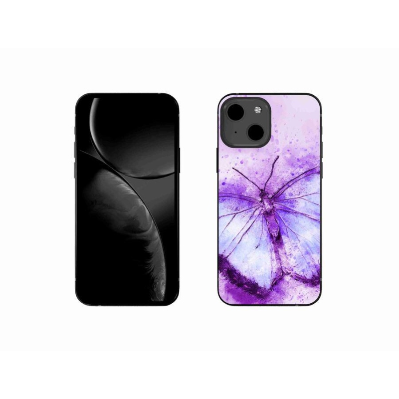 Zselés borítás mmCase iPhone 13 mini 5.4 - lila pillangóhoz