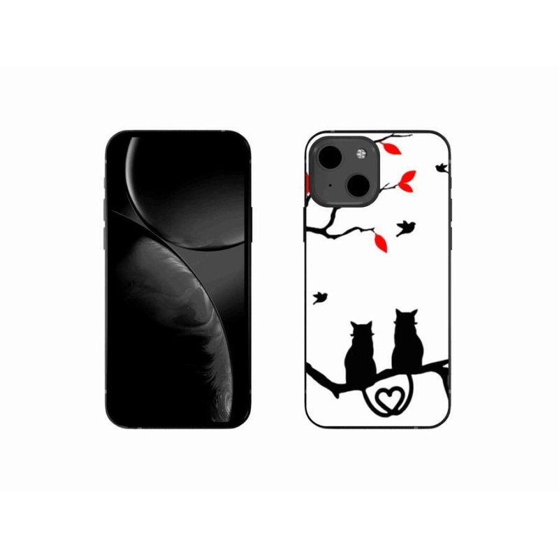 Gél borítás mmCase iPhone 13 mini 5.4 - macska szeretethez