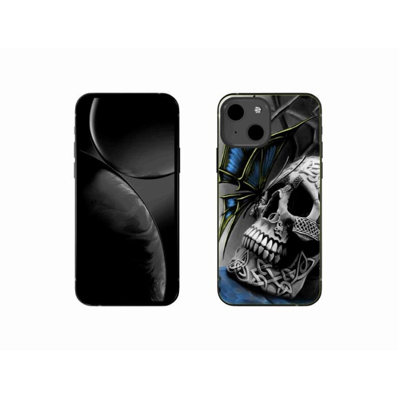 Gél borítás mmCase iPhone 13 mini 5.4 készülékhez - pillangó és koponya