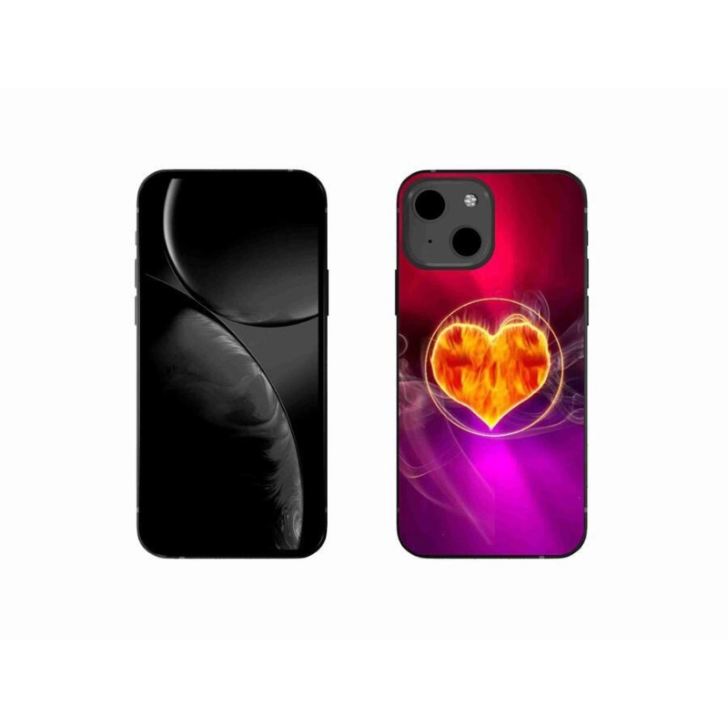 Gél borítás mmCase iPhone 13 mini 5.4 - tűz szívhez