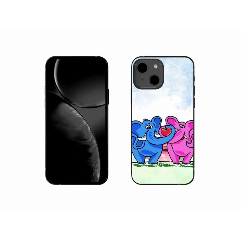 Gél borítás mmCase iPhone 13 mini 5.4 készülékhez - szerelmes elefántok
