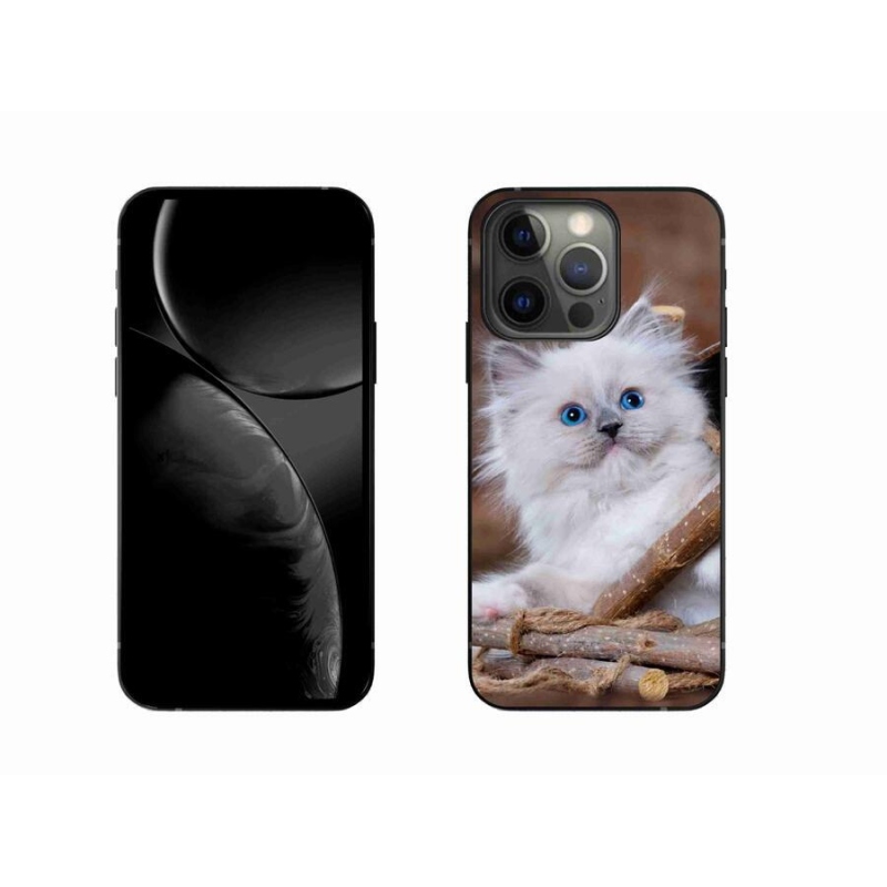 Gél borítás mmCase iPhone 13 Pro 6.1 készülékhez - fehér cica