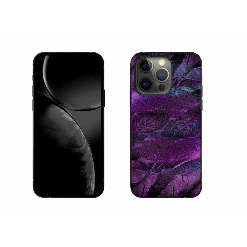 Zselés borítás mmCase iPhone 13 Pro 6.1 készülékhez - lila tollak