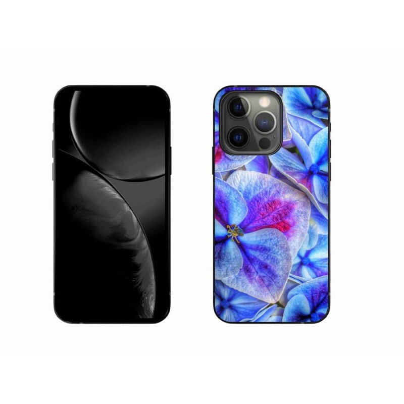Zselés borítás mmCase iPhone 13 Pro 6.1 készülékhez - kék virágok 1