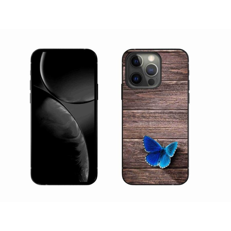 Zselés borítás mmCase iPhone 13 Pro 6.1 készülékhez - kék pillangó 1