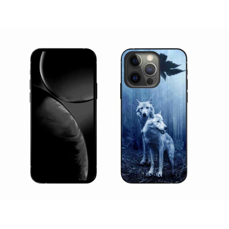 Zselés borítás mmCase iPhone 13 Pro 6.1 készülékhez - farkasok az erdőben