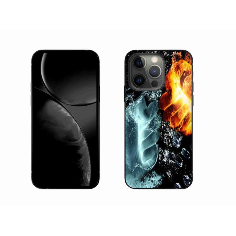 Zselés borítás mmCase iPhone 13 Pro 6.1 készülékhez - víz és tűz