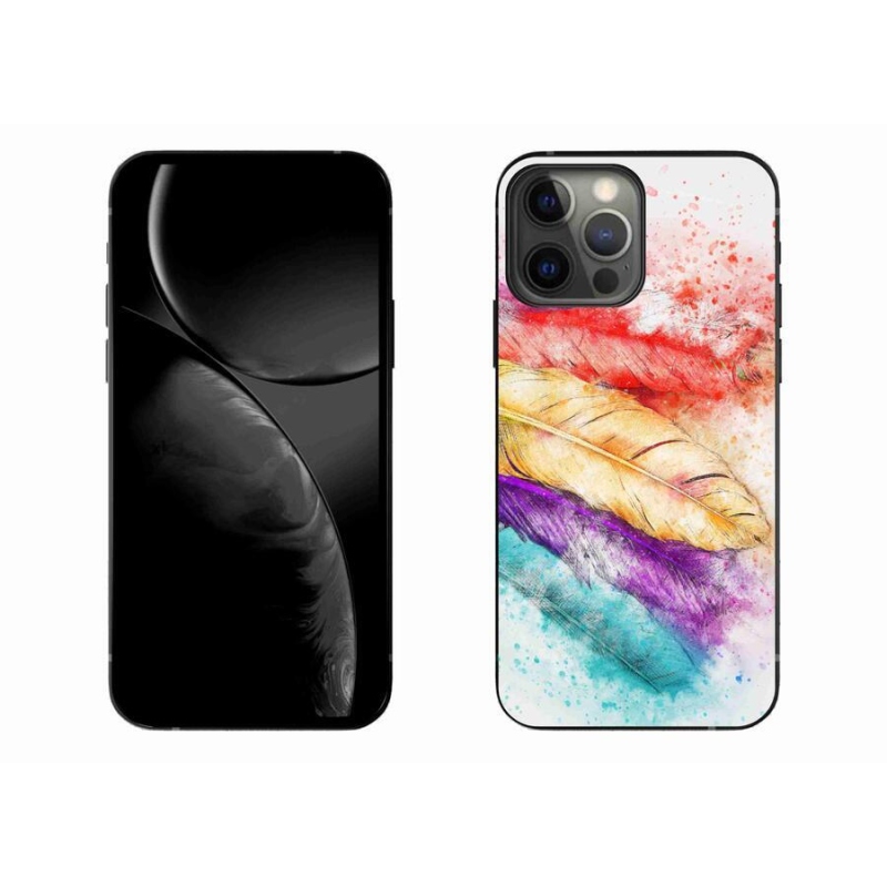 Zselés borítás mmCase iPhone 13 Pro Max 6.7 készülékhez - színes tollakkal