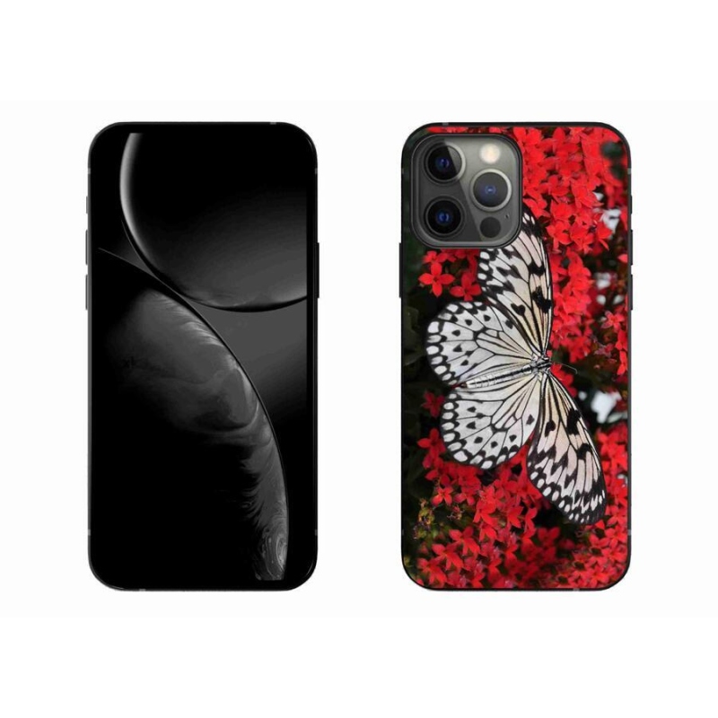 Zselés borítás mmCase iPhone 13 Pro Max 6.7 készülékhez - fekete és fehér pillangó 1