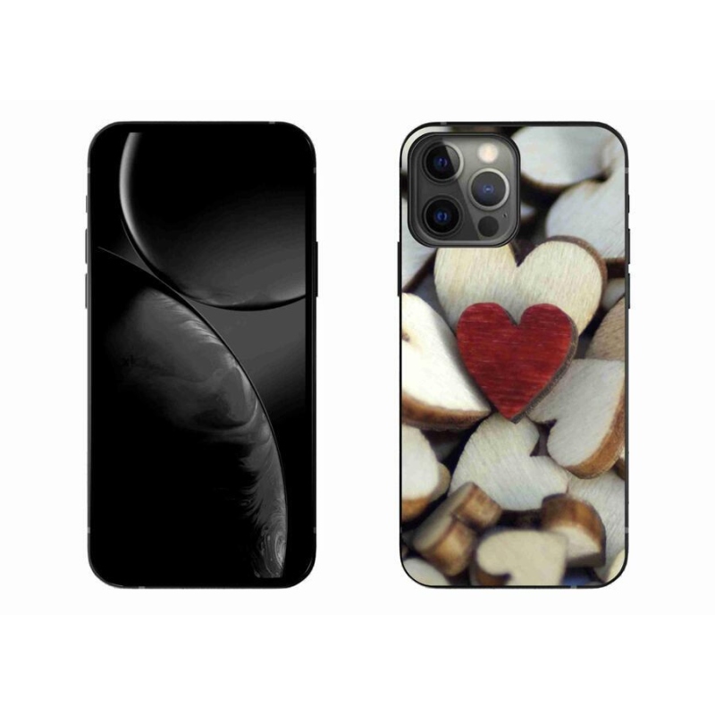 Zselés borítás mmCase iPhone 13 Pro Max 6.7 készülékhez - gravírozott piros szív