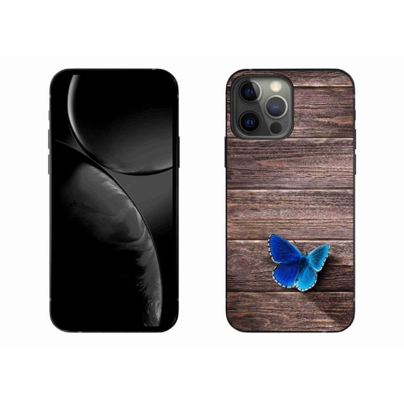 Zselés borítás mmCase iPhone 13 Pro Max 6.7 készülékhez - kék pillangó 1