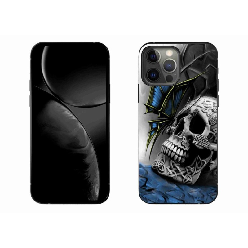 Gél borítás mmCase iPhone 13 Pro Max 6.7 készülékhez - pillangó és koponya