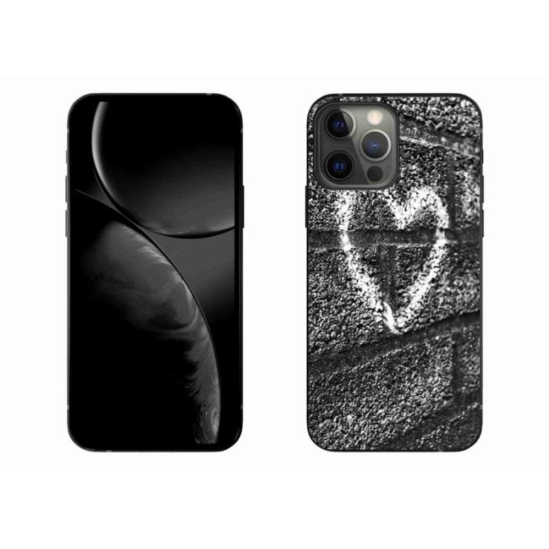 Zselés borítás mmCase iPhone 13 Pro Max 6.7 készülékhez - szív a falon