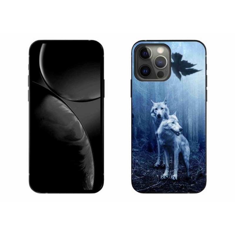 Zselés borítás mmCase iPhone 13 Pro Max 6.7 készülékhez - farkasok az erdőben
