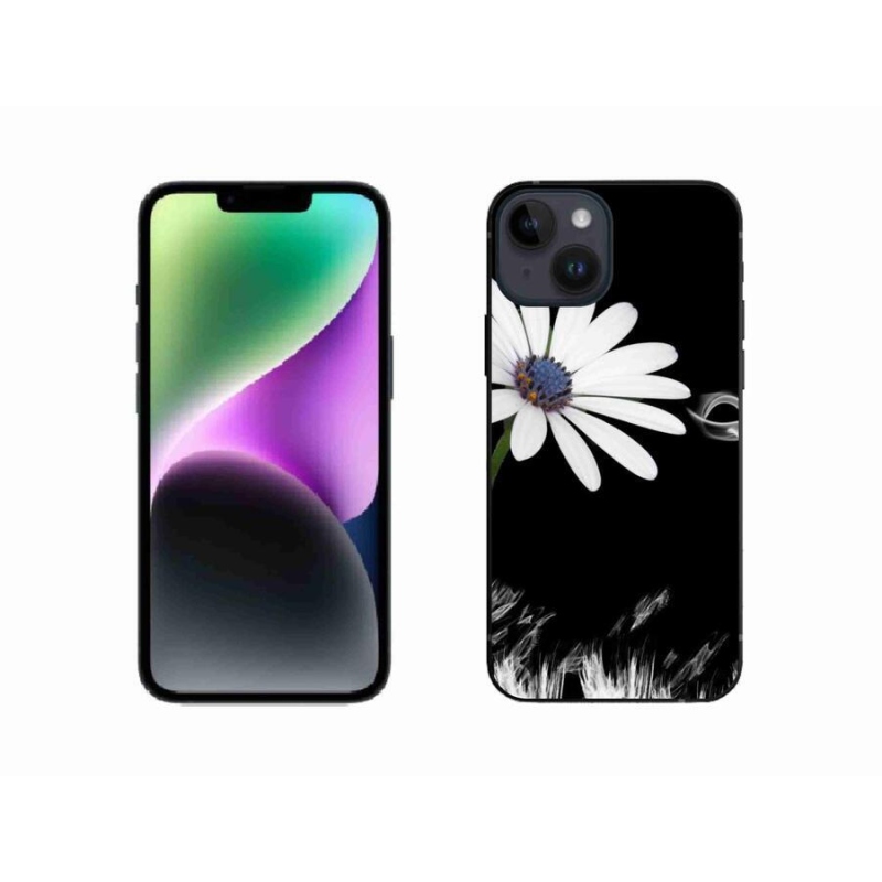 Zselés borítás mmCase iPhone 14 készülékhez - fehér virág