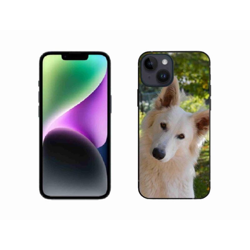 Zselés borítás mmCase iPhone 14 készülékhez - fehér Svájci juhász 1
