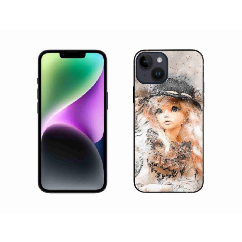 Gél borítás mmCase iPhone 14 készülékhez - lány kalapban