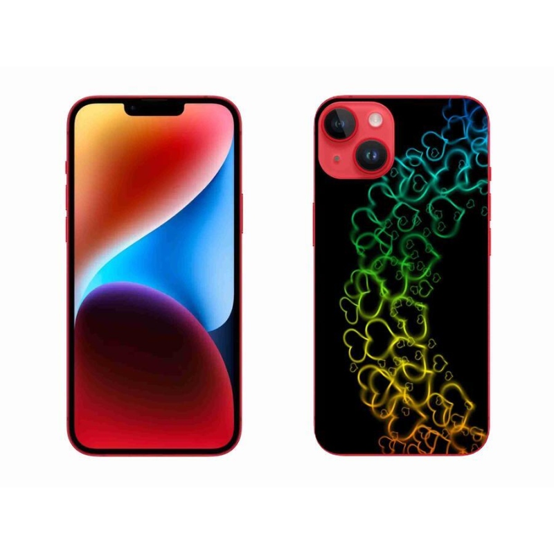 Zselés borítás mmCase iPhone 14 Plus készülékhez - színes szívek