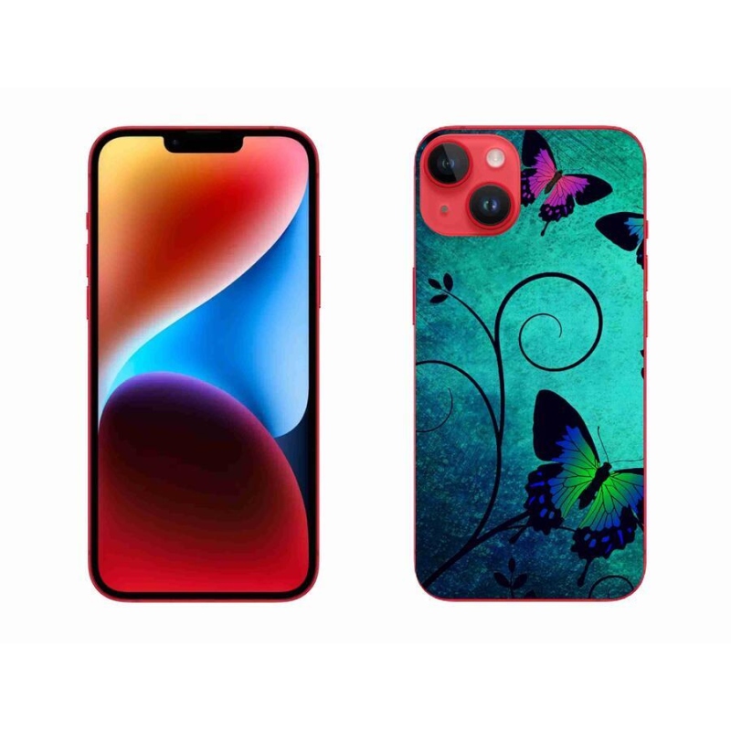 Zselés borítás mmCase iPhone 14 Plus készülékhez - színes pillangók