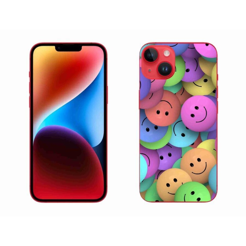 Zselés borítás mmCase iPhone 14 Plus készülékhez - színes smiley-k