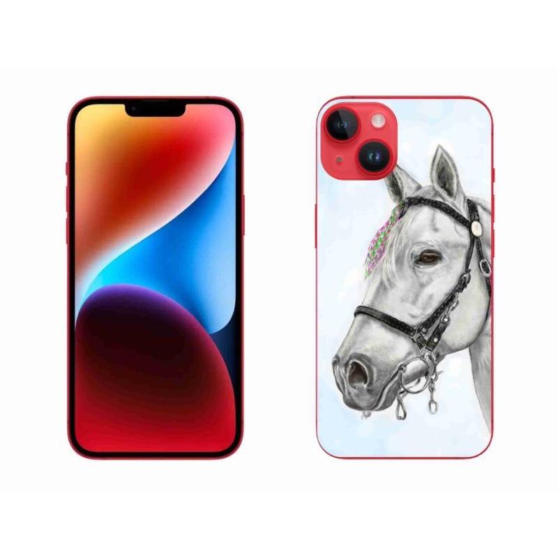 Zselés borítás mmCase iPhone 14 Plus készülékhez - fehér ló 1