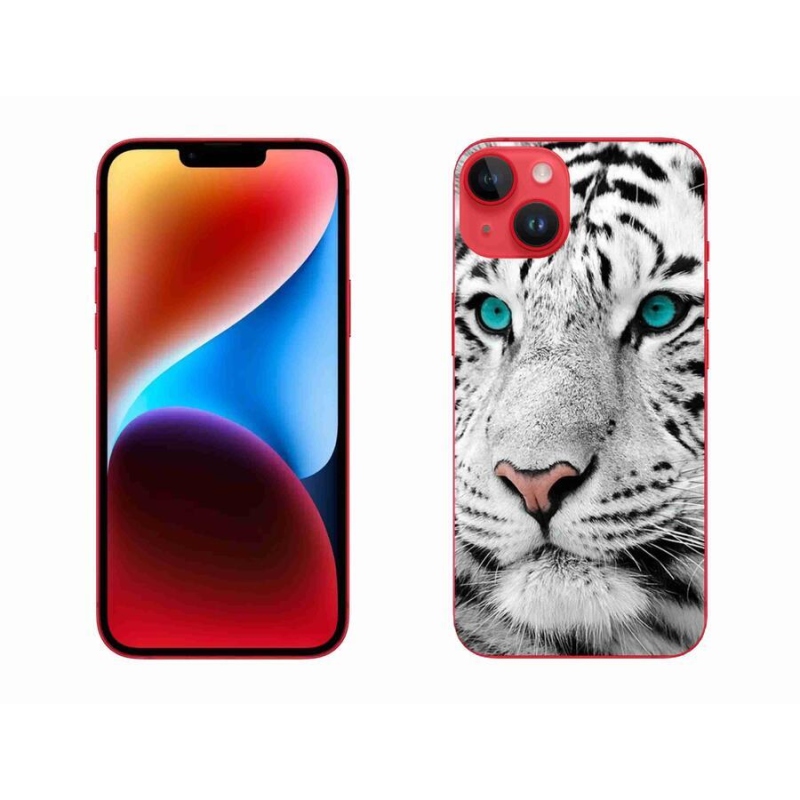 Zselés borítás mmCase iPhone 14 Plus készülékhez - fehér tigris