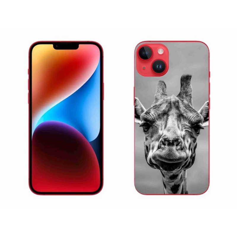 Zselés borítás mmCase iPhone 14 Plus készülékhez - fekete-fehér zsiráf
