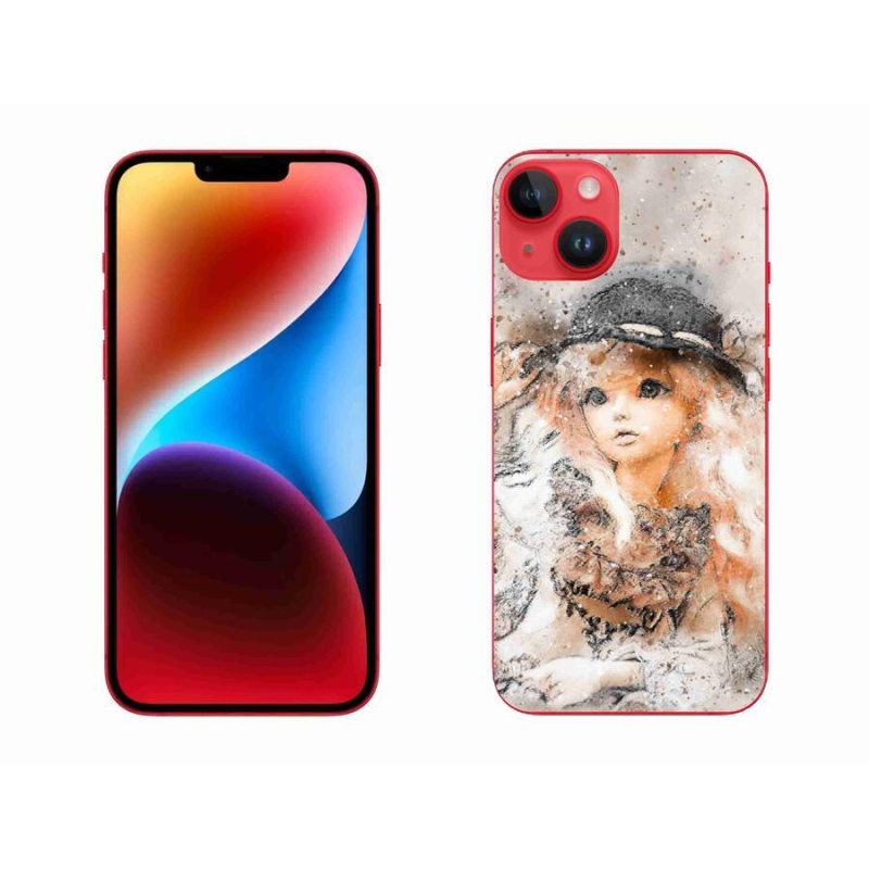 Zselés borítás mmCase iPhone 14 Plus készülékhez - lány sapkával