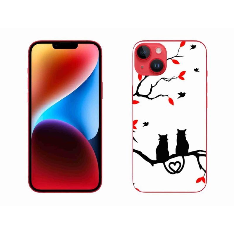 Zselés borítás mmCase iPhone 14 Plus készülékhez - macska szeretet