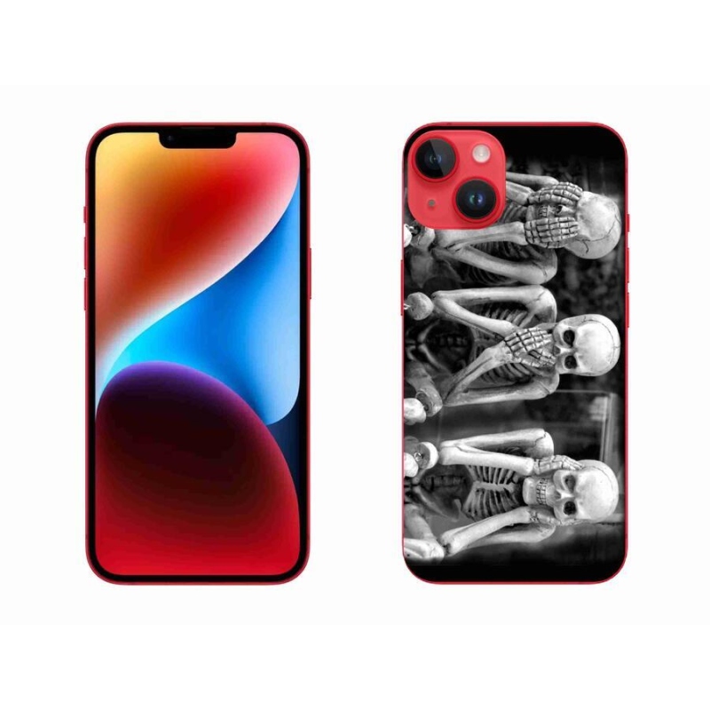 Zselés borítás mmCase iPhone 14 Plus készülékhez - csontvázak