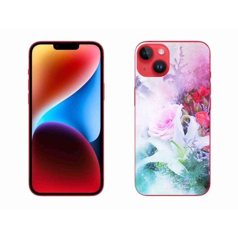 Zselés borítás mmCase iPhone 14 Plus készülékhez - virágok 4