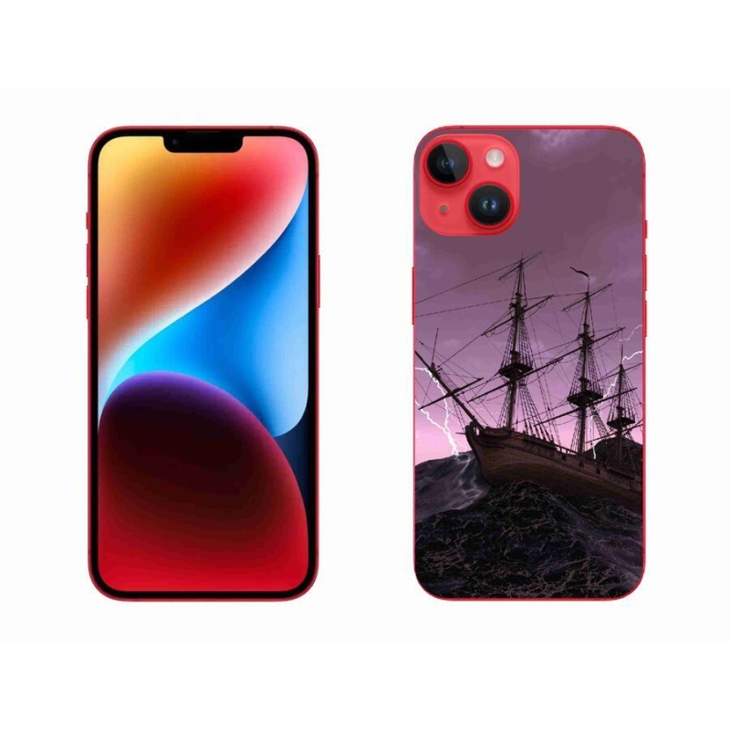 Zselés borítás mmCase iPhone 14 Plus készülékhez - hajó a viharban