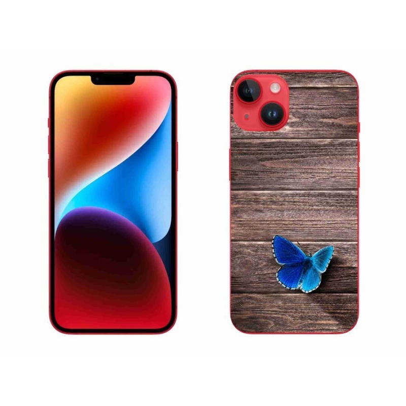 Gél védőhuzat mmCase iPhone 14 Plus készülékhez - kék pillangó 1