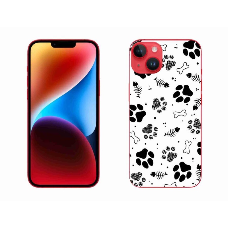 Zselés borítás mmCase iPhone 14 Plus készülékhez - kutyamancsok 1