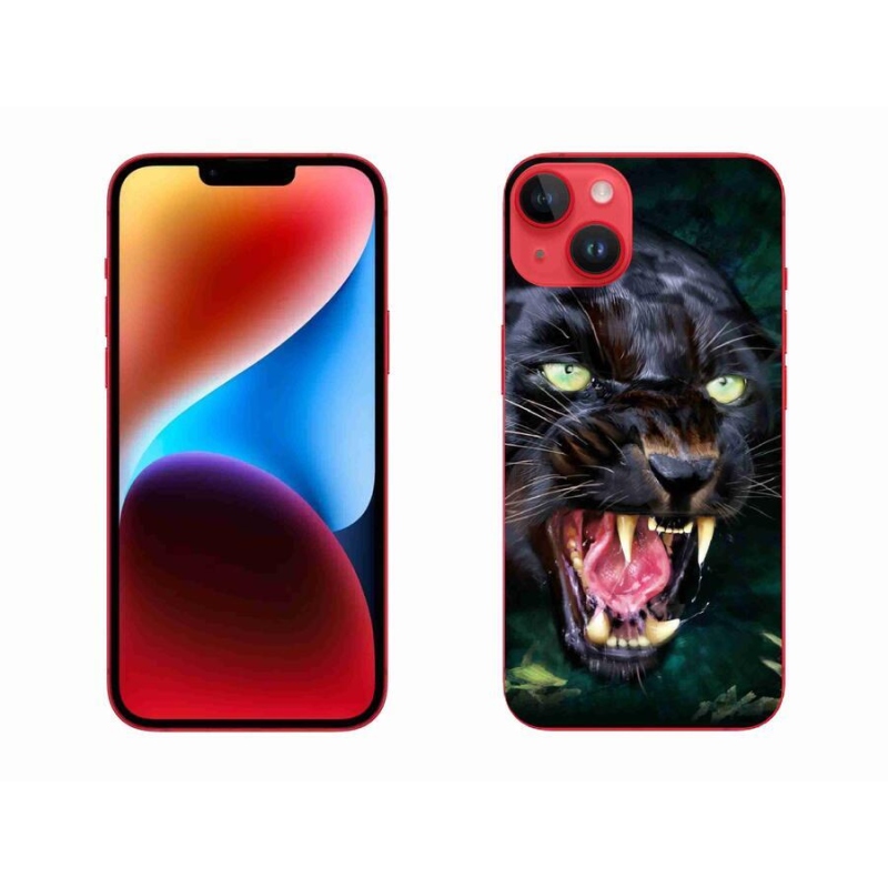 Zselés borítás mmCase iPhone 14 Plus készülékhez - dühös fekete párduc