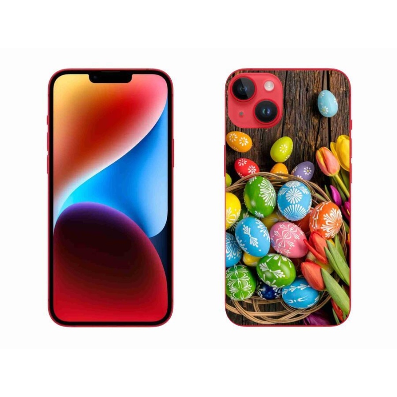 Zselés borítás mmCase iPhone 14 Plus készülékhez - Húsvéti tojások