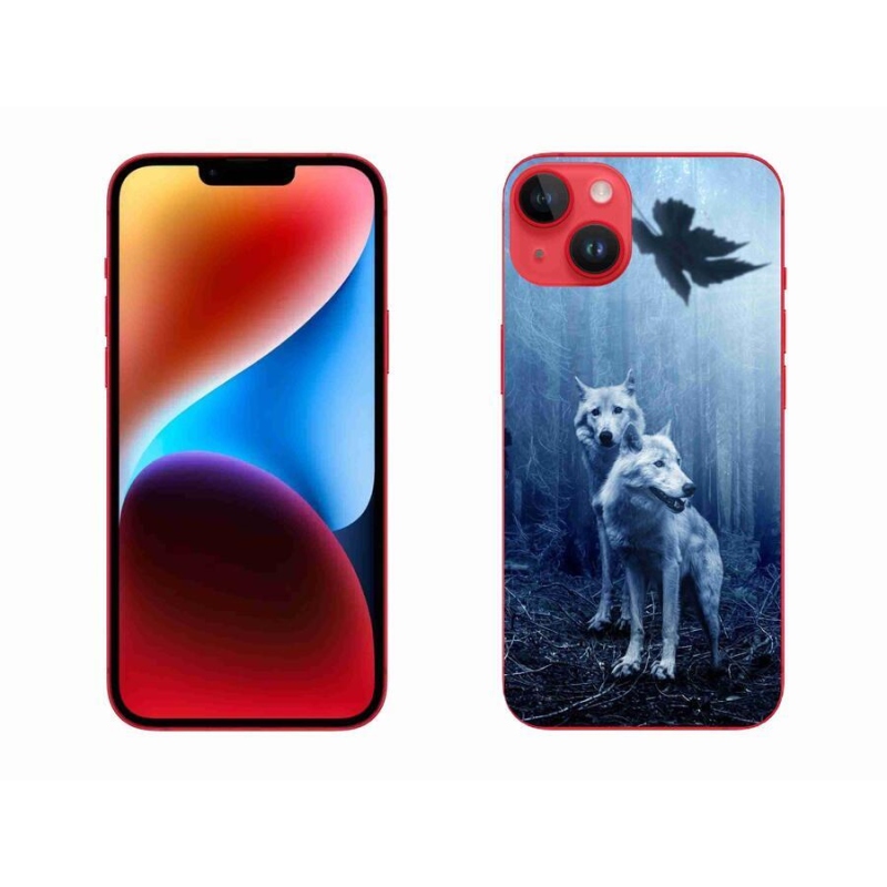 Zselés borítás mmCase iPhone 14 Plus készülékhez - farkasok az erdőben
