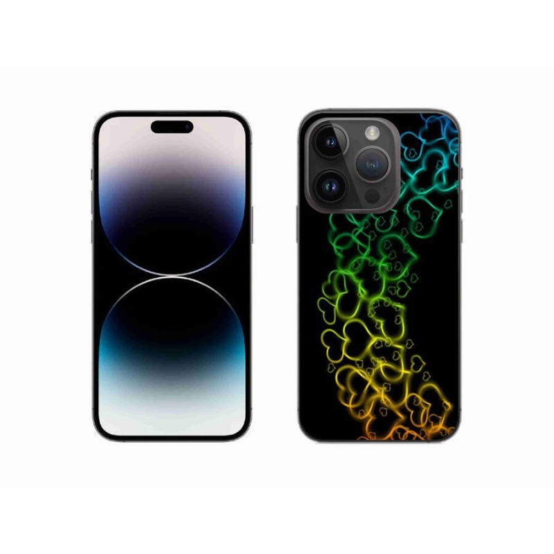 Zselés borítás mmCase iPhone 14 Pro 6.1 készülékhez - színes szívek