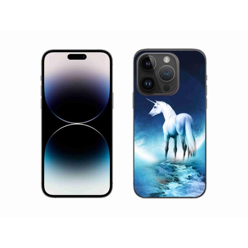 Zselés borítás mmCase iPhone 14 Pro 6.1 készülékhez - fehér egyszarvú