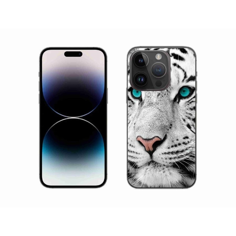 Zselés borítás mmCase iPhone 14 Pro 6.1 készülékhez - fehér tigris