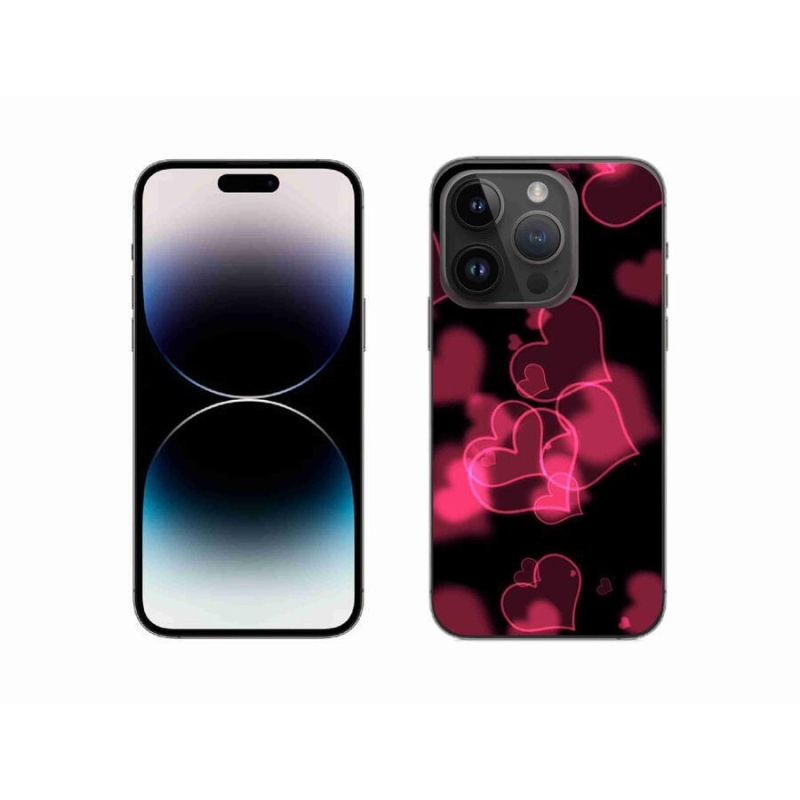 Zselés borítás mmCase iPhone 14 Pro 6.1 készülékhez - piros szívek