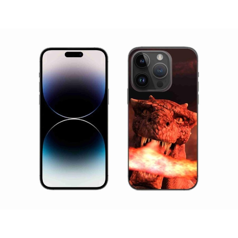 Zselés borítás mmCase iPhone 14 Pro 6.1 - sárkány színű tokhoz