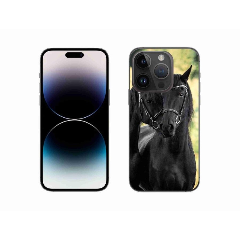 Zselés borítás mmCase iPhone 14 Pro 6.1 készülékhez - két fekete ló