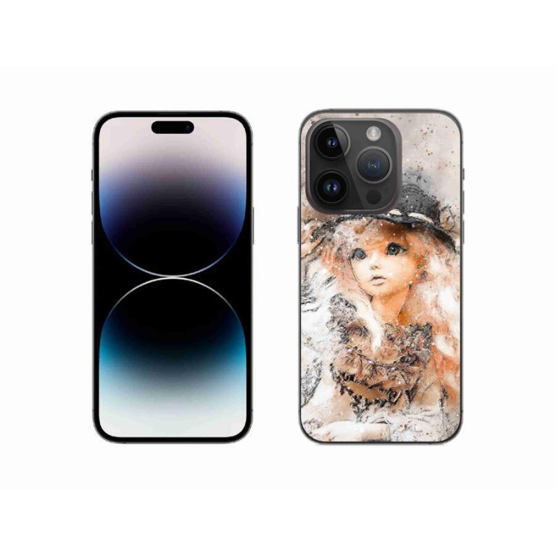 Zselés borítás mmCase iPhone 14 Pro 6.1 készülékhez - lány sapkával