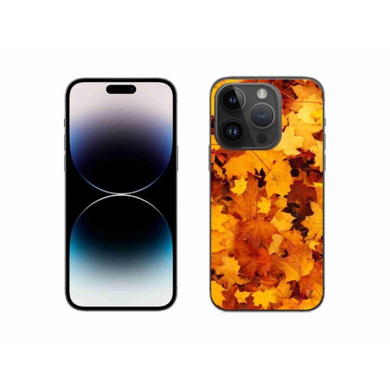 Zselés borítás mmCase iPhone 14 Pro 6.1 készülékhez - juharlevelek