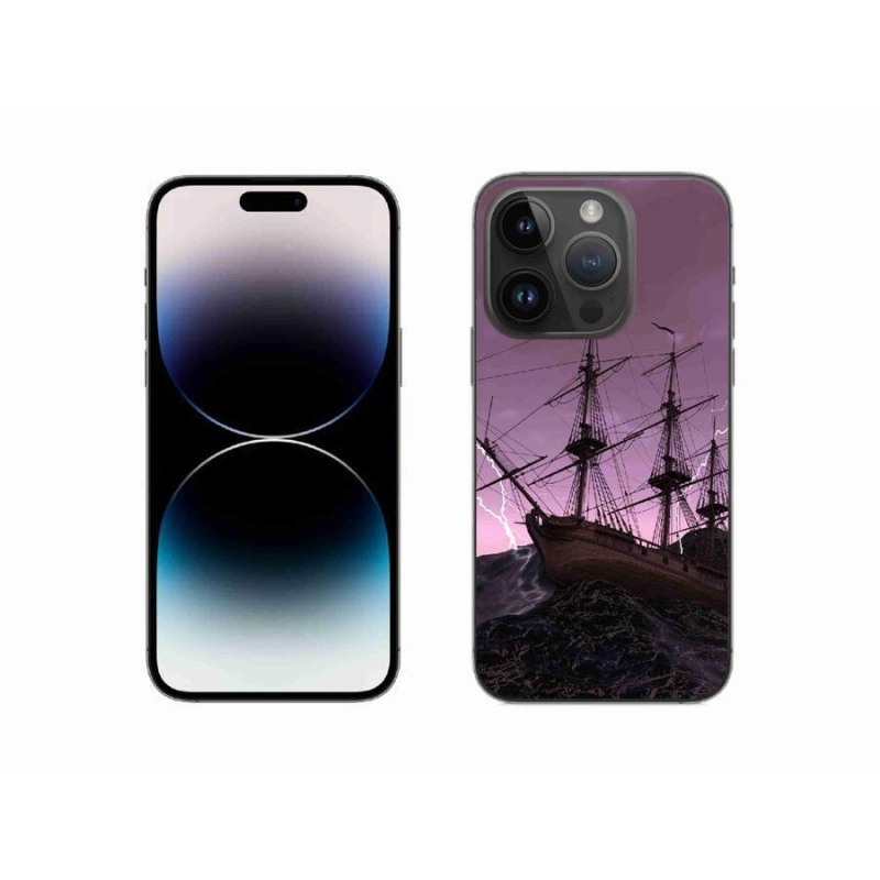 Zselés borítás mmCase iPhone 14 Pro 6.1 készülékhez - hajó a viharban